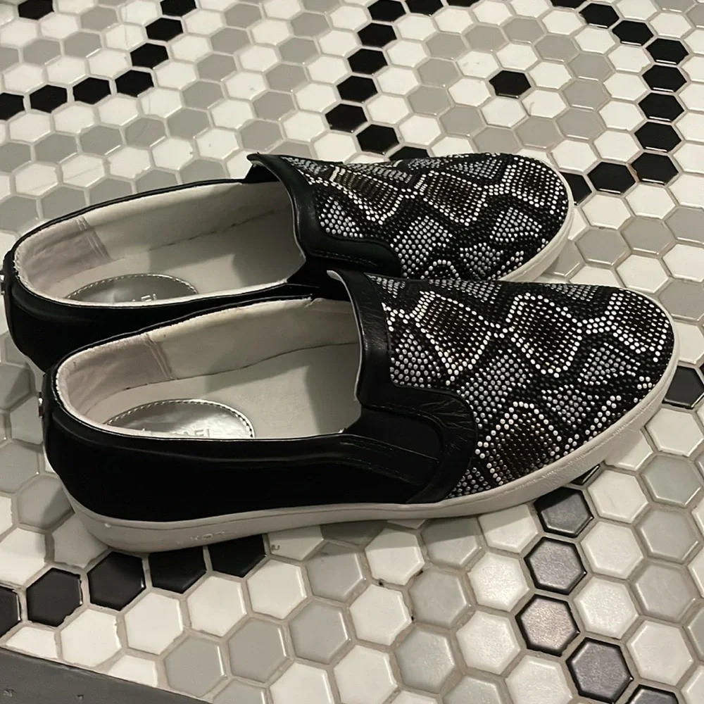 Michael Michael Kors Women's Leo Slip On Sneaker Beaded 8.5